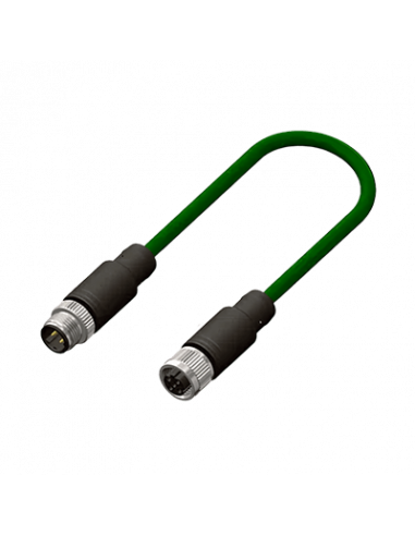 Cable con 2 Conectores, 4 Polos, PVC