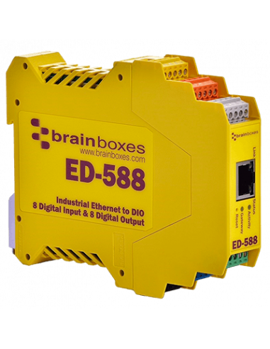 Módulo convertidor Ethernet a 8 Entradas Digitales y 8 Salidas Digitales + Gateway ASCII 